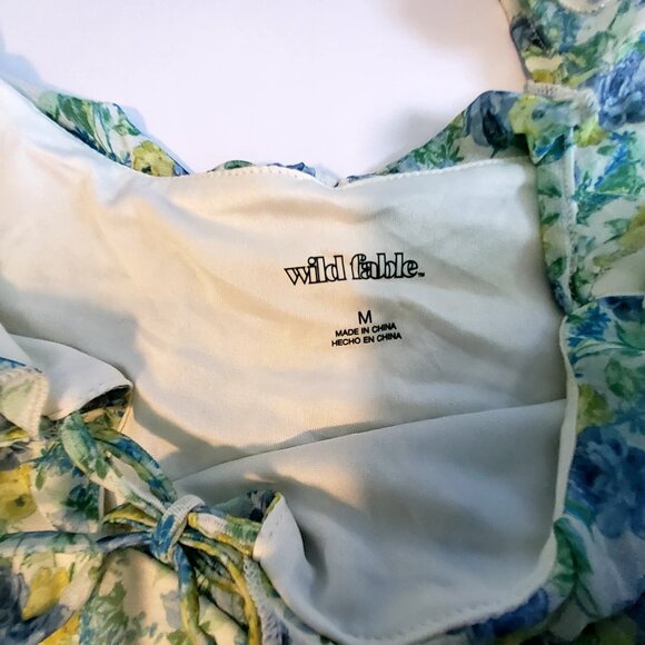 Floral Sleeveless Ruffle Blouse Wild Fable Size M Lightweight and flowy design - Picture 6 of 8